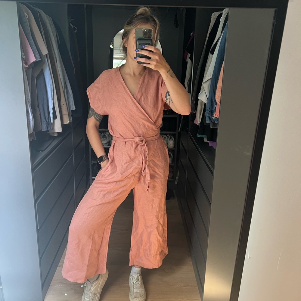 Lauren Winter Women's Pink Knot Jumpsuit